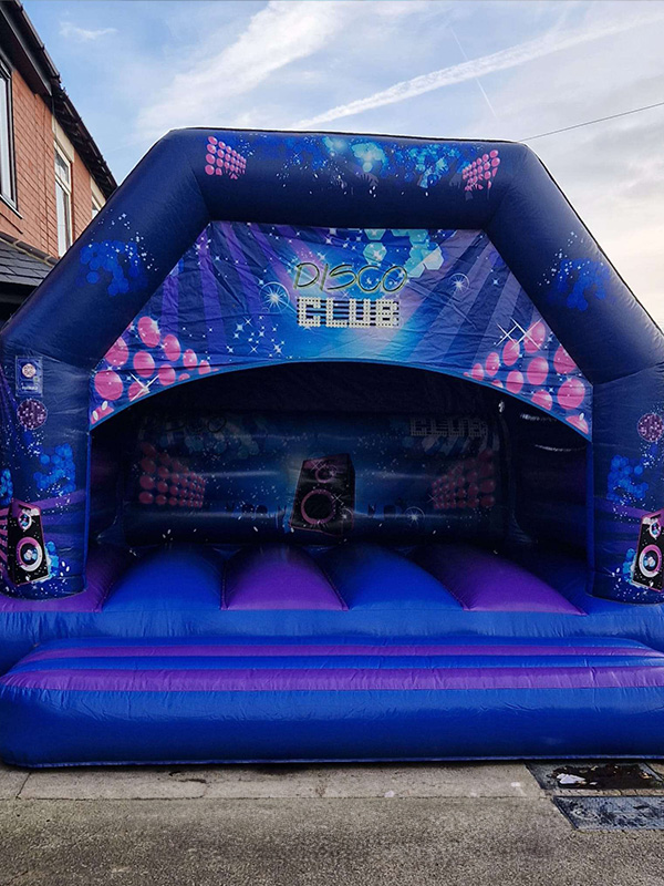 Adult bouncy castle with lights and music